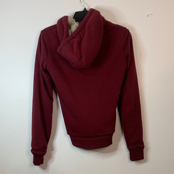 Aeropostale Burgundy Zip-Up Hoodie - Picture 4 of 5